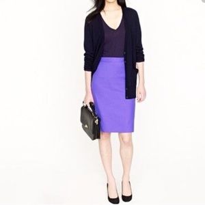 J. Crew purple pencil skirt
